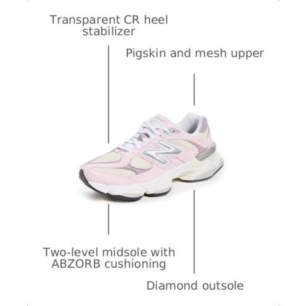 NWT New Balance Unisex 9060 Sneakers Pink Beige 9W/7.5M US - Picture 2 of 5